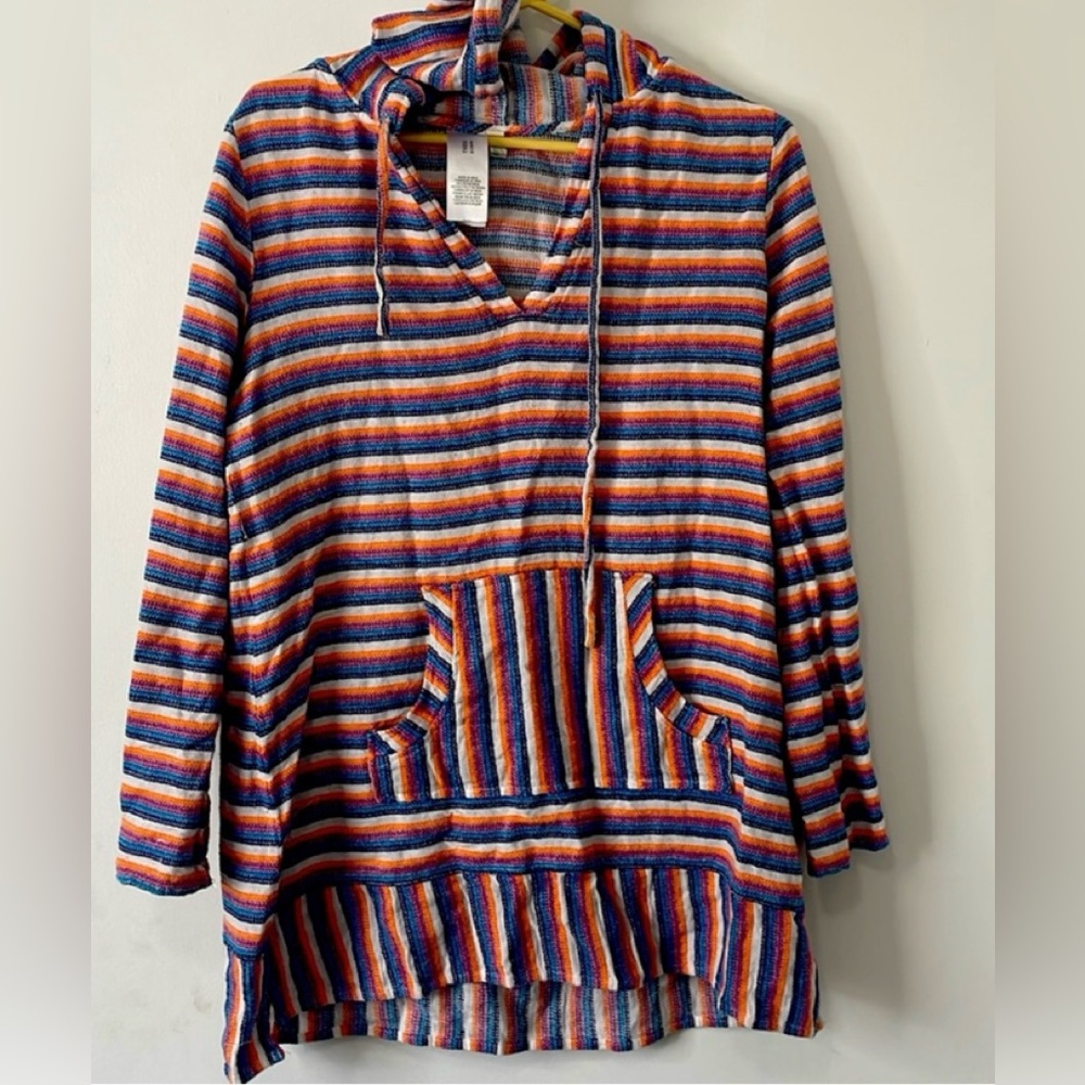 Hobie Multicolor Striped Hoodie Top